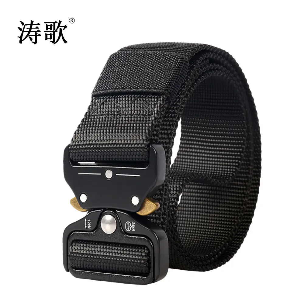 Black Nylon Tactical Belt Quick Release Alloy Buckle - Image 10