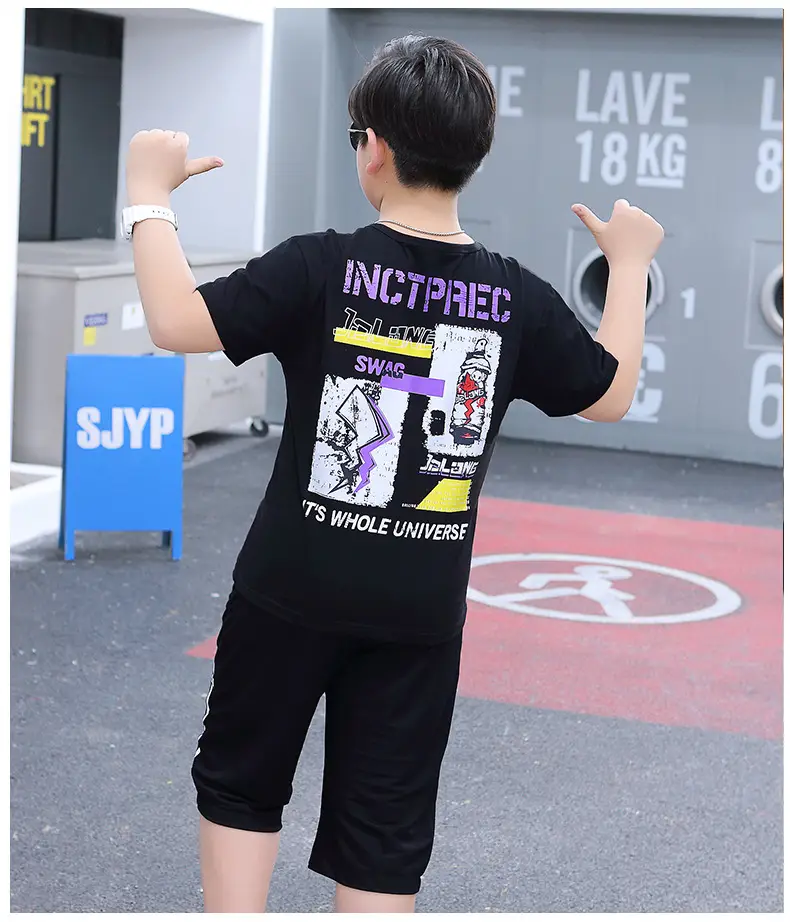 胖童闪电短袖套装_11