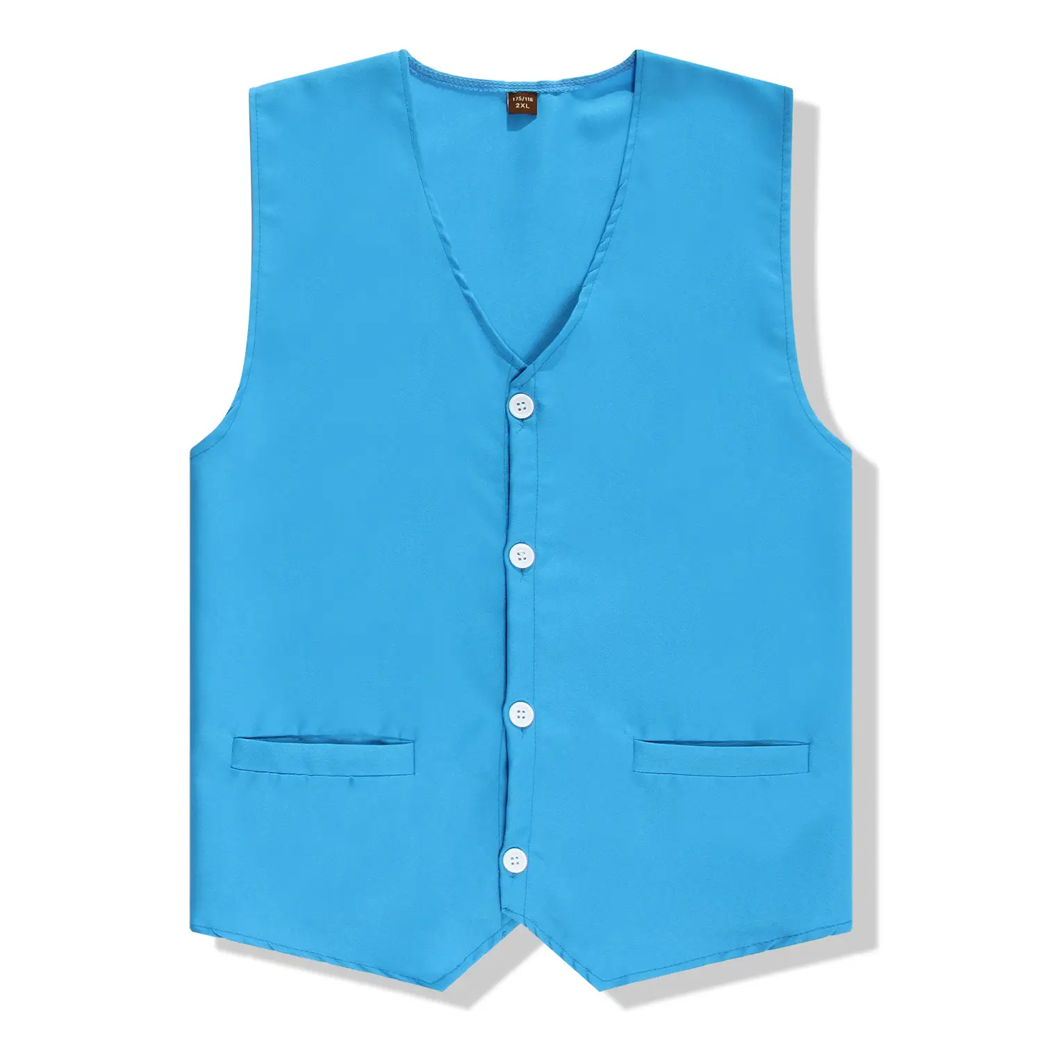 White Sleeveless V-Neck Vests for Men - Image 17