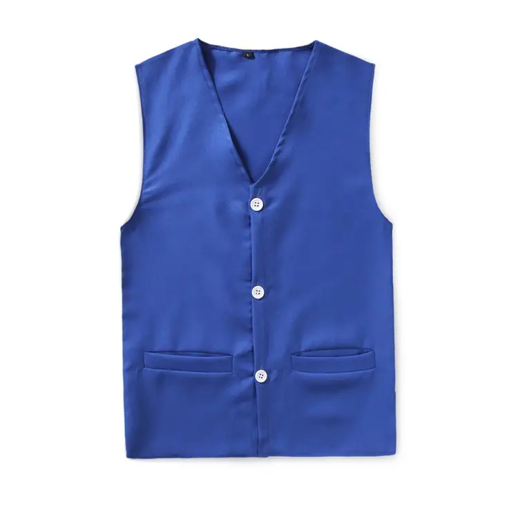 White Sleeveless V-Neck Vests for Men - Image 2