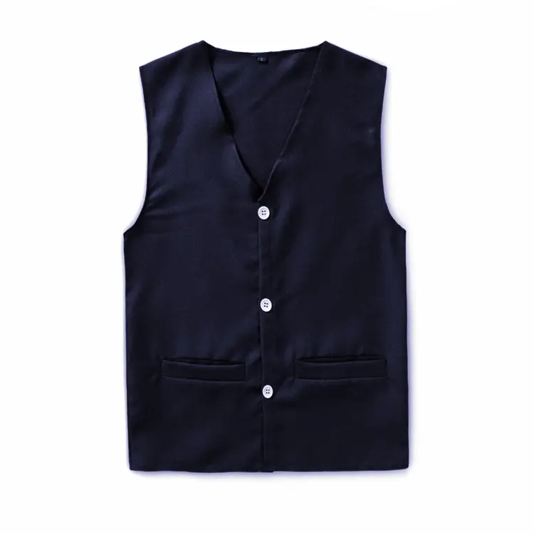 White Sleeveless V-Neck Vests for Men - Image 3