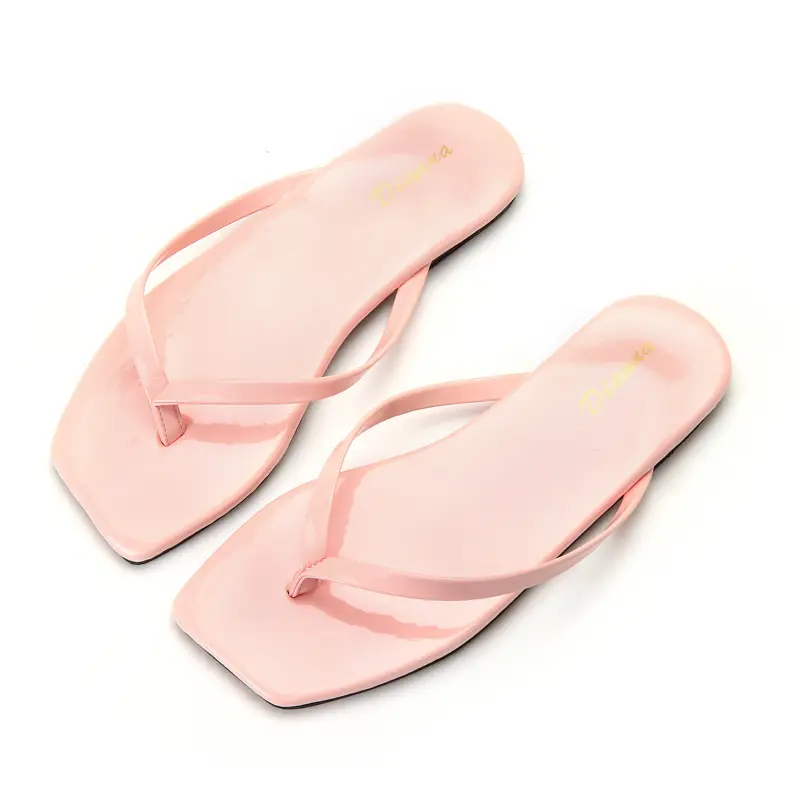 Women's Korean-style Square Toe Sandals Black - Image 4