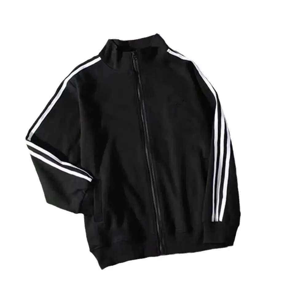 Women 3 Bar Track Jacket Black White Spring Summer 2024 - Image 7