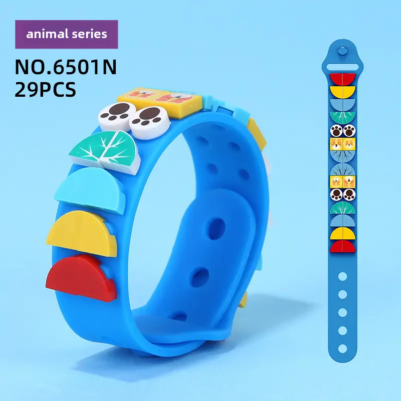 Colorful Particle Building Blocks DIY Bracelet for Kids - Image 2
