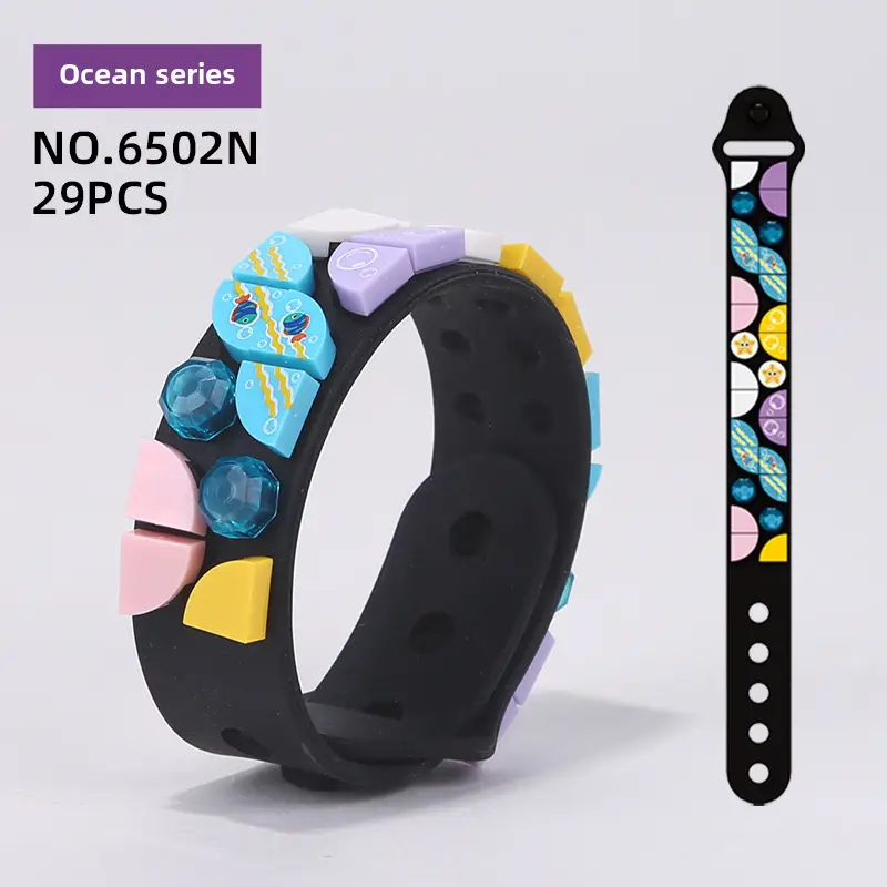 Colorful Particle Building Blocks DIY Bracelet for Kids - Image 3