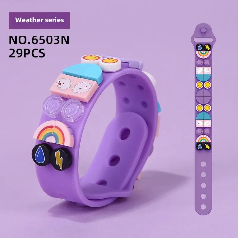 Colorful Particle Building Blocks DIY Bracelet for Kids - Image 4