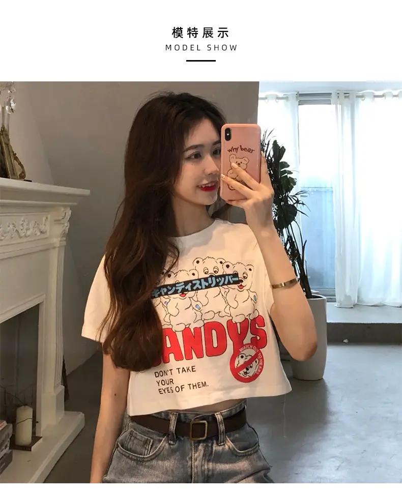 Women Short Sleeve Graphic T-Shirt High Waist 2025 — feature 3