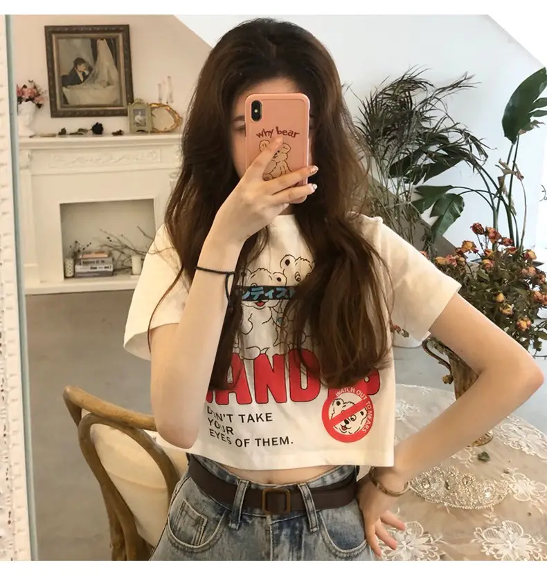 Women Short Sleeve Graphic T-Shirt High Waist 2025 — feature 4