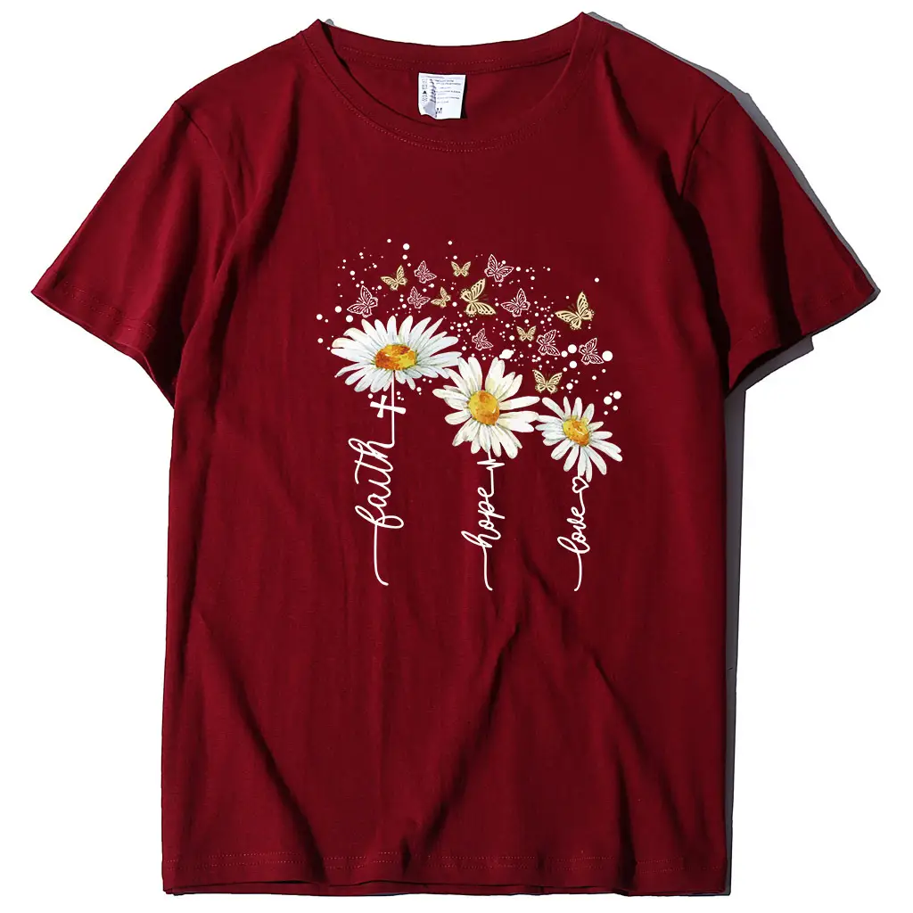 Women Yellow Daisy Print T-Shirt Short Sleeve 2023 - Image 9