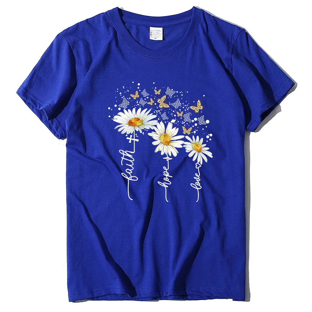 Women Yellow Daisy Print T-Shirt Short Sleeve 2023 - Image 12