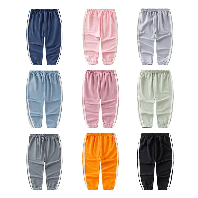 Pink Ice Silk Boys Girls Casual Shorts Summer Bloomers