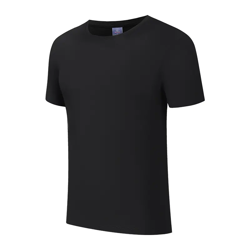 Men Grey Cotton Round Neck T-Shirt Short Sleeve