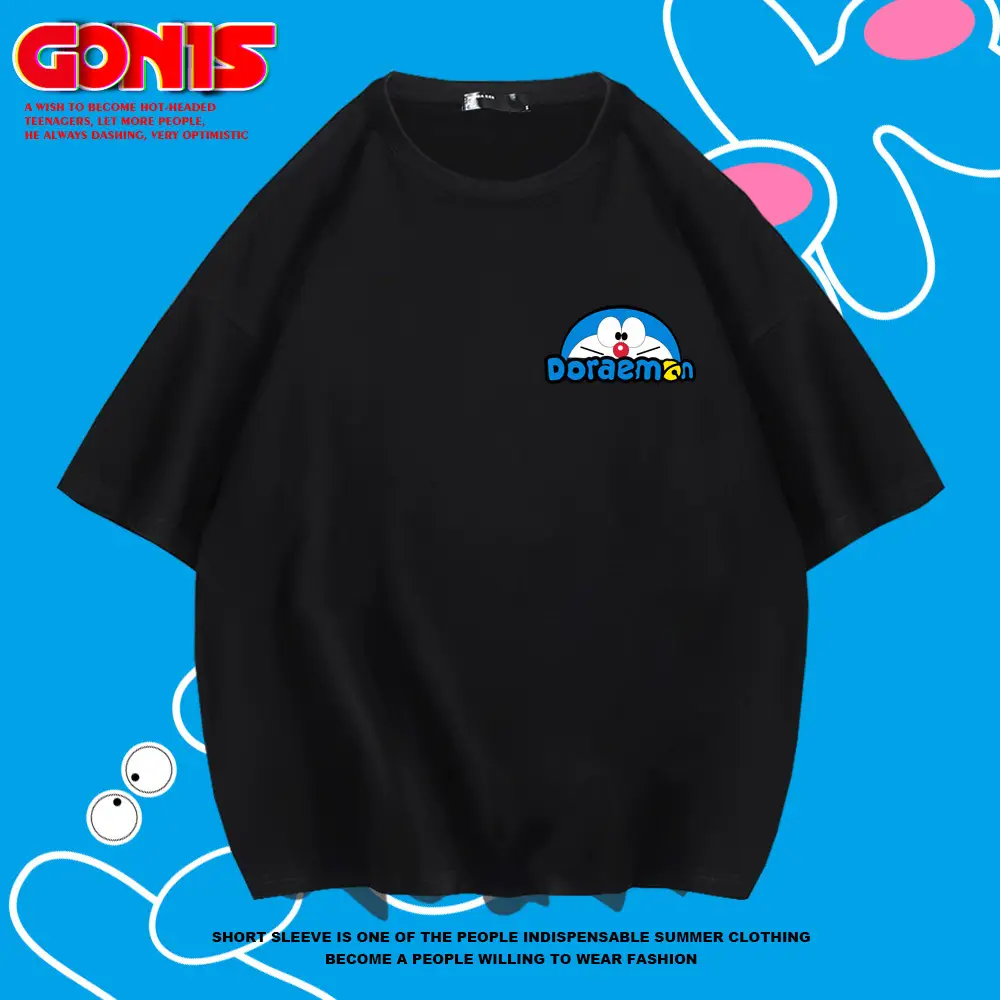 Men Women Red Dinosaur Cartoon T-Shirt Summer Casual