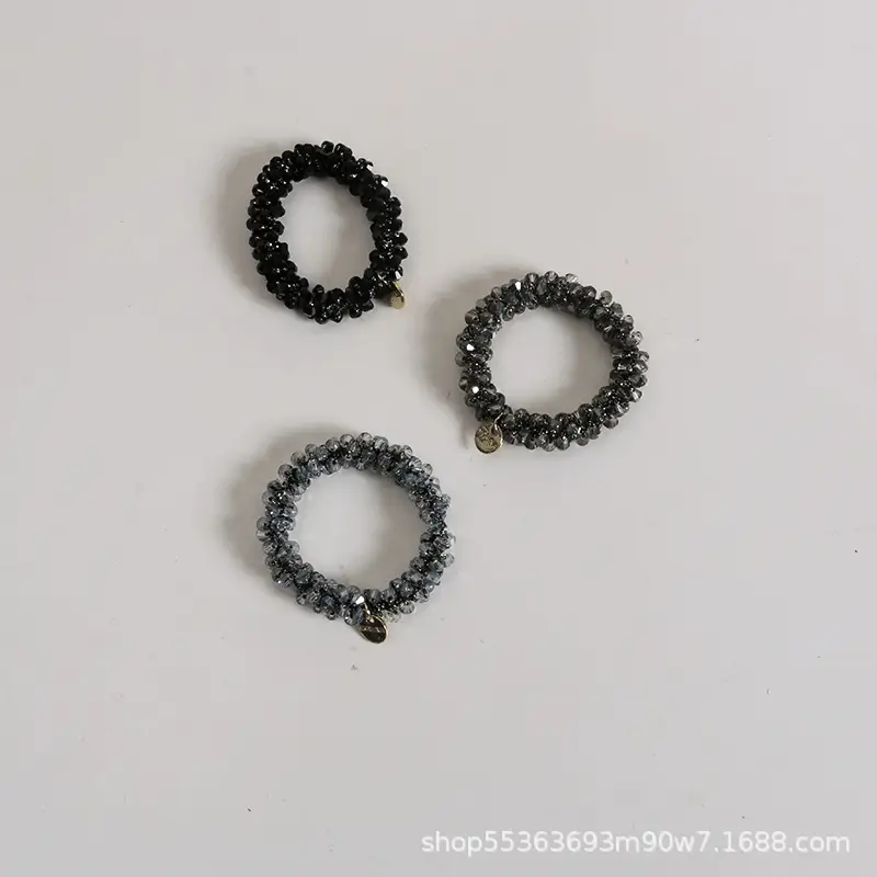 Pearl Crystal Hair Rope with Gold Bell - Image 18