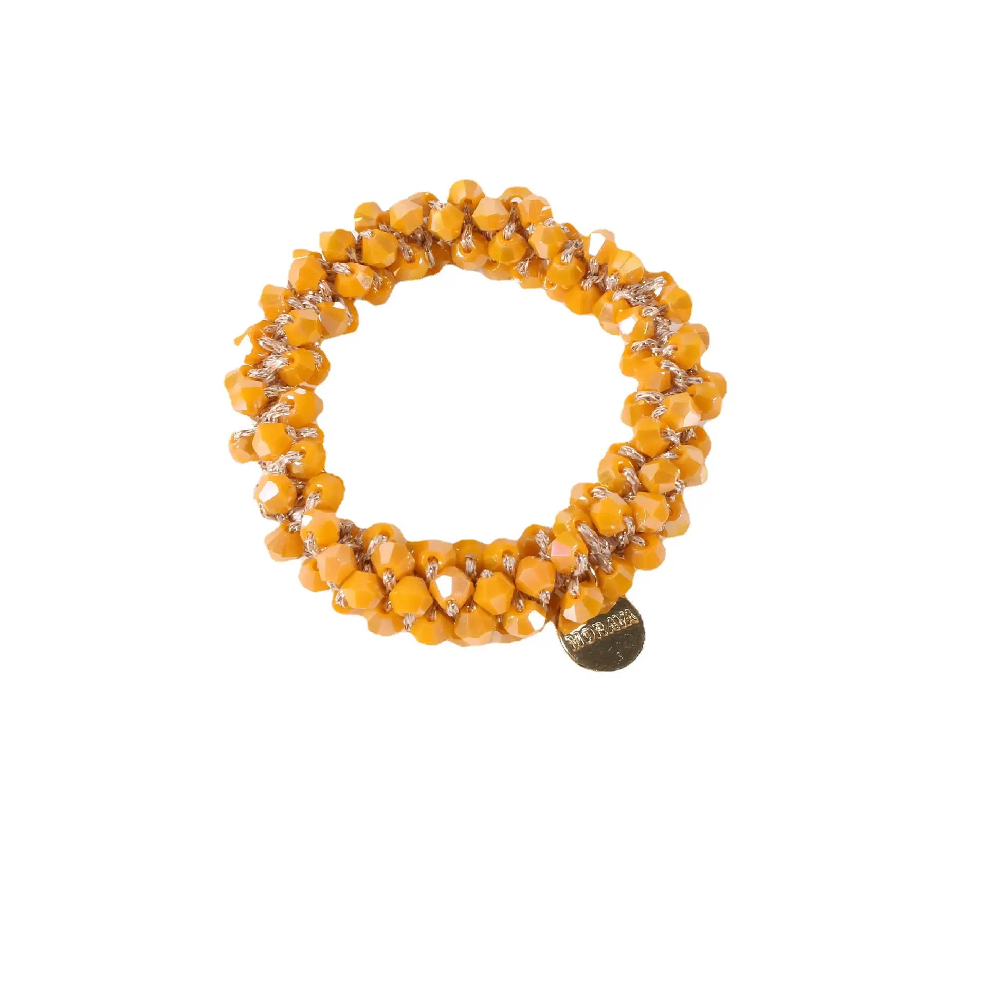 Pearl Crystal Hair Rope with Gold Bell - Image 19