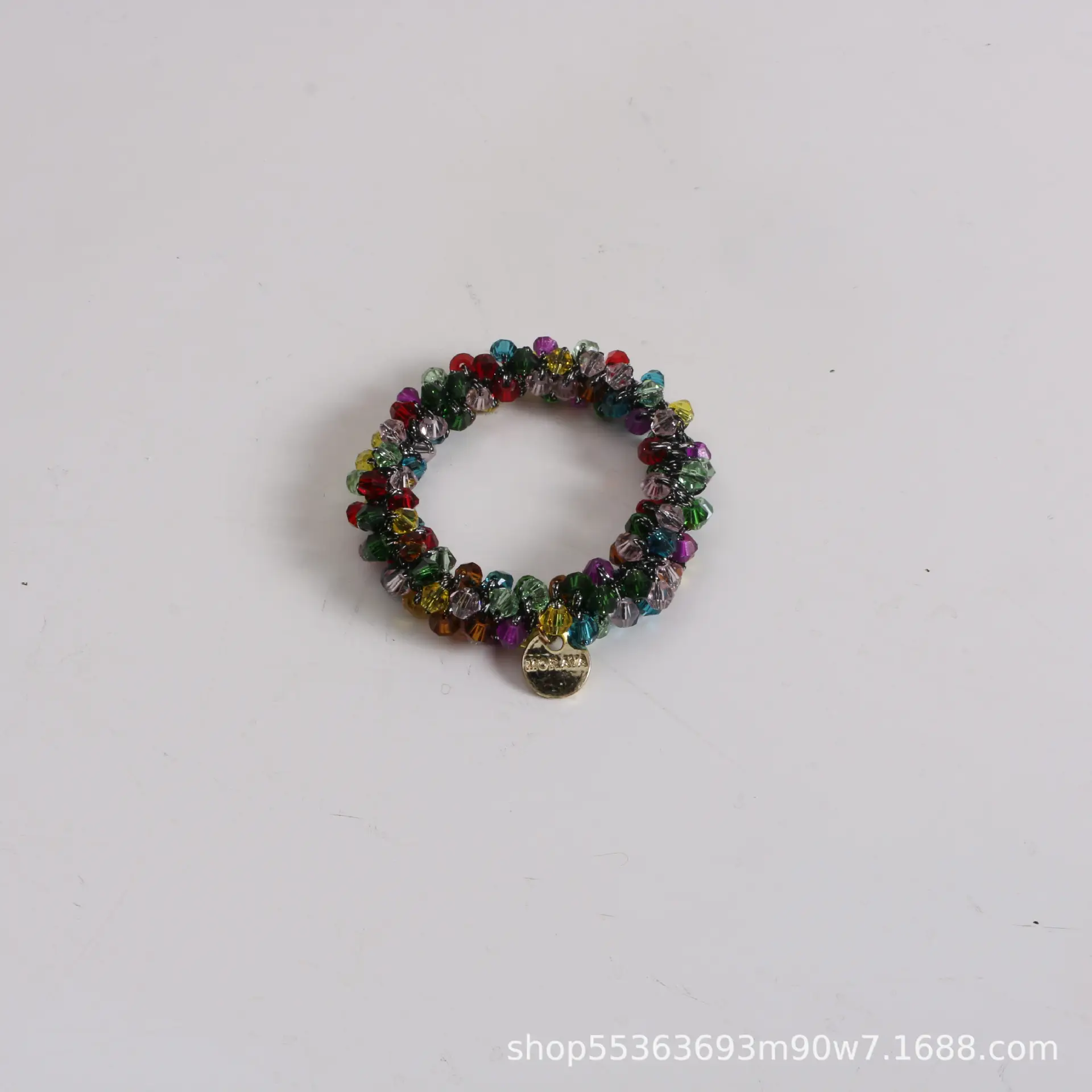 Pearl Crystal Hair Rope with Gold Bell - Image 10