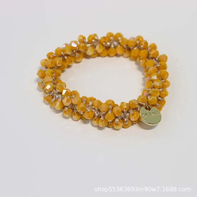 Pearl Crystal Hair Rope with Gold Bell - Image 12