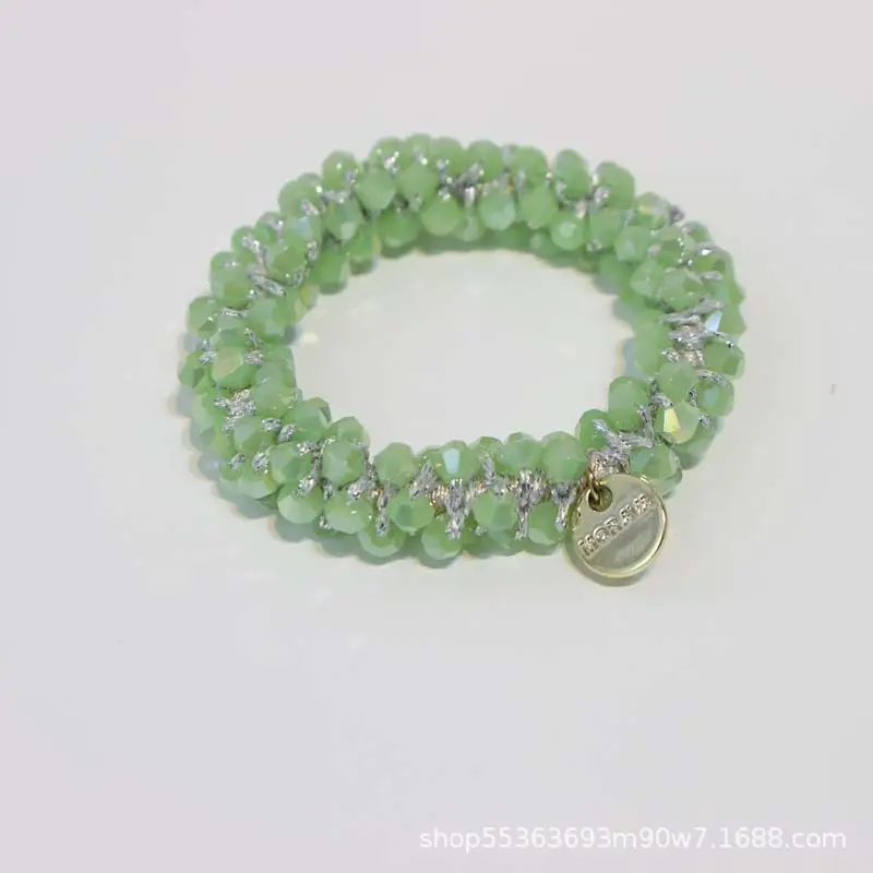 Pearl Crystal Hair Rope with Gold Bell - Image 14