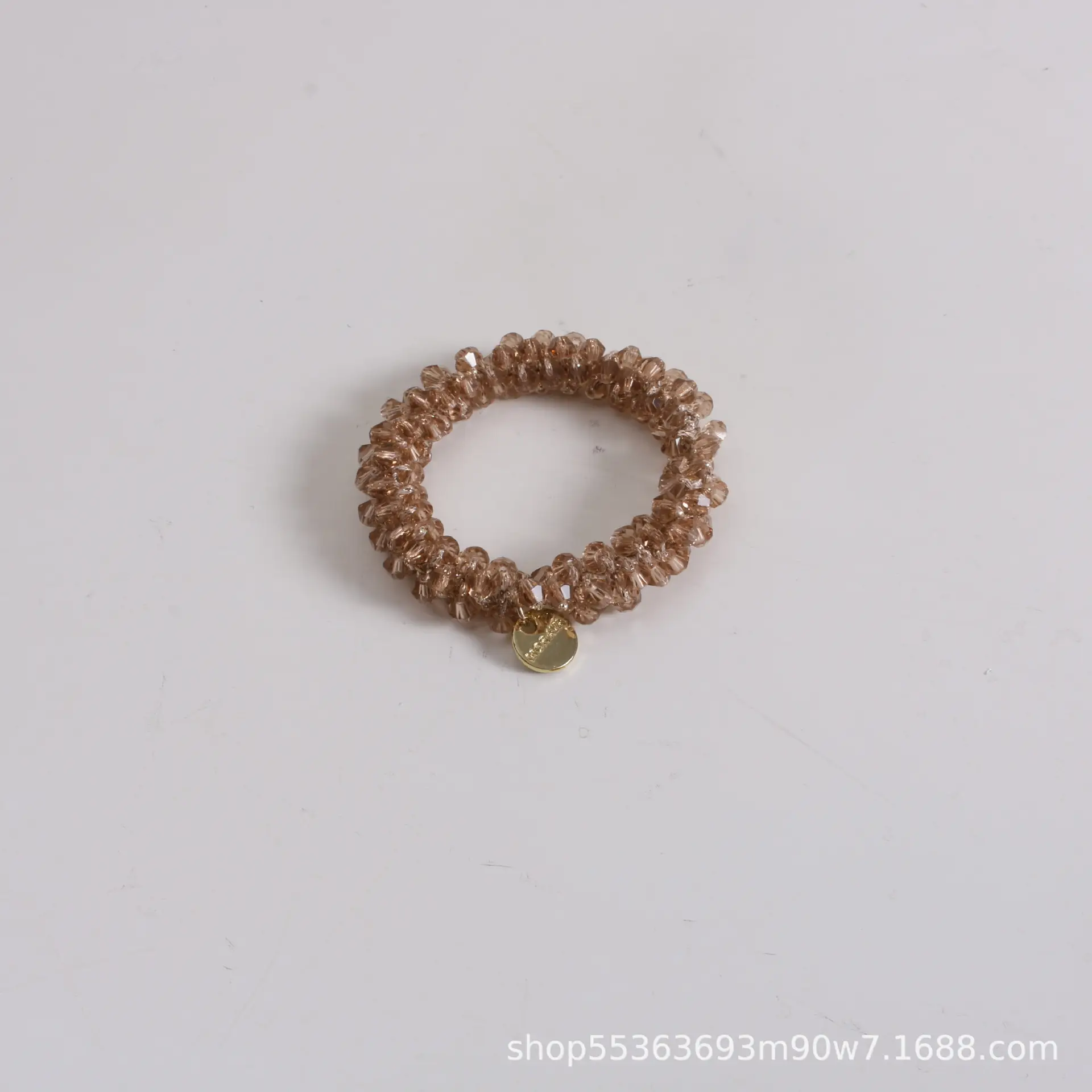 Pearl Crystal Hair Rope with Gold Bell - Image 5
