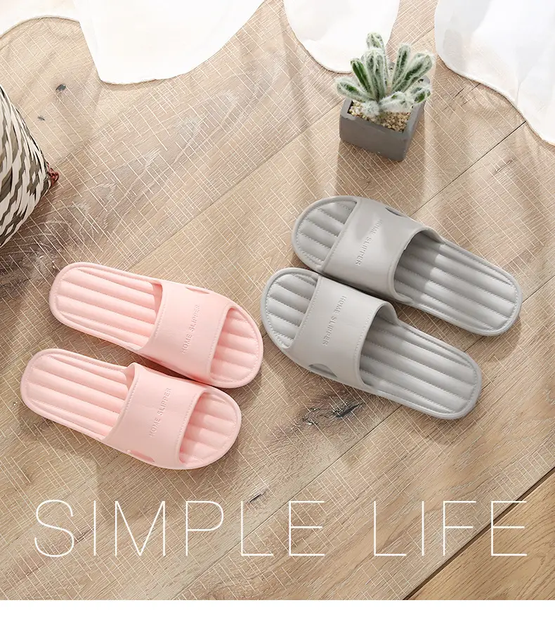 Slippers for Women Summer Home Indoor Bath Non-Slip Home Bathroom Soft Bottom Home Couple Slippers Men Summer — feature 3