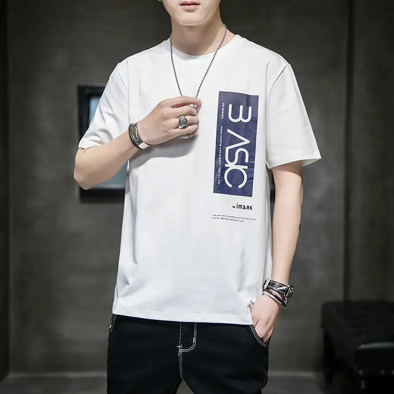 Men Blue 3 YSO Cotton T-Shirt Loose Crewneck - Image 8