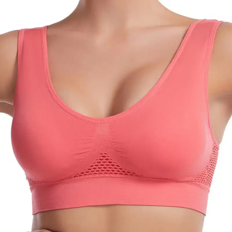 Launder Mesh Hollow Hole Sports Bra Large - Image 5
