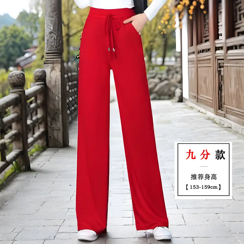 Orange Wide Leg Pants for Women 2025 Summer - Image 9