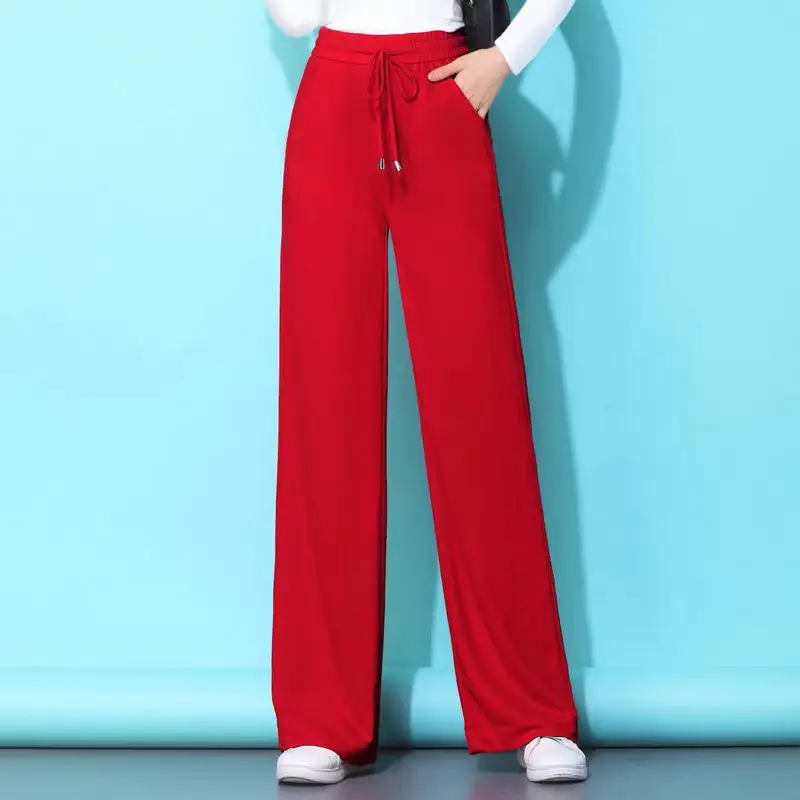 Orange Wide Leg Pants for Women 2025 Summer - Image 2