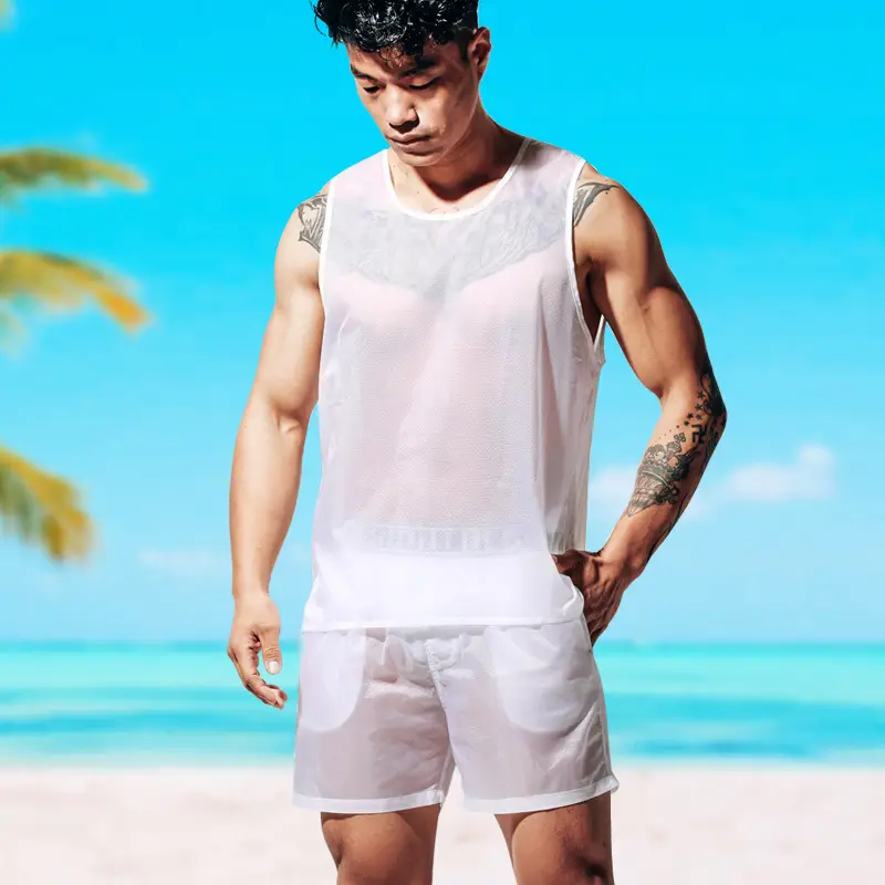 Men's White Ultra-Thin Cross-Border Shorts S7072 - Image 5