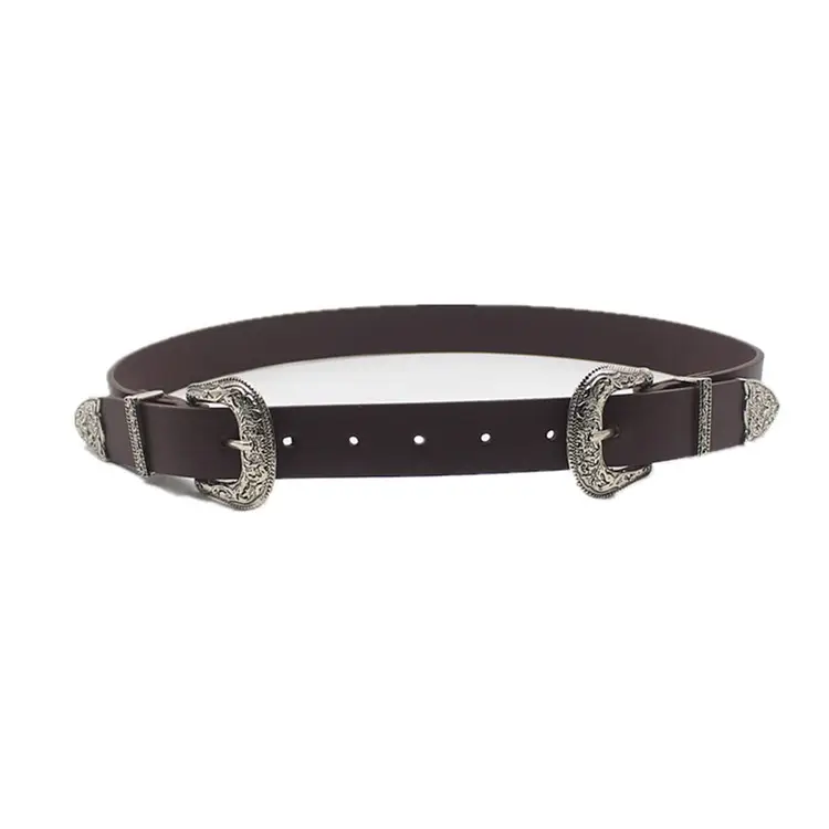 Women's European Belt Antique Buckle Single Head Double Buckle - Image 10