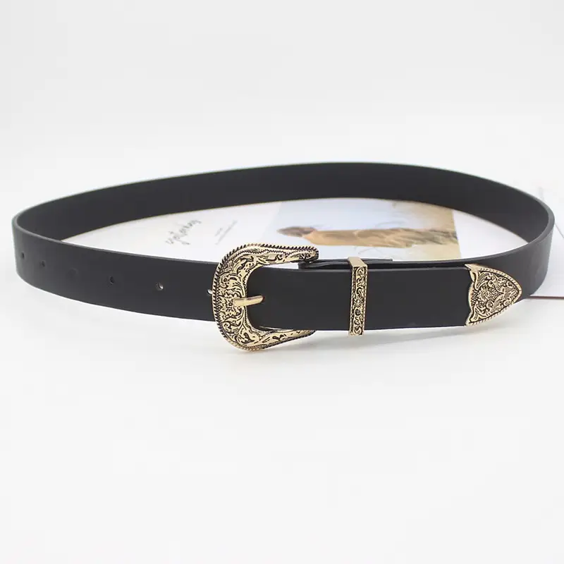 Women's European Belt Antique Buckle Single Head Double Buckle - Image 2