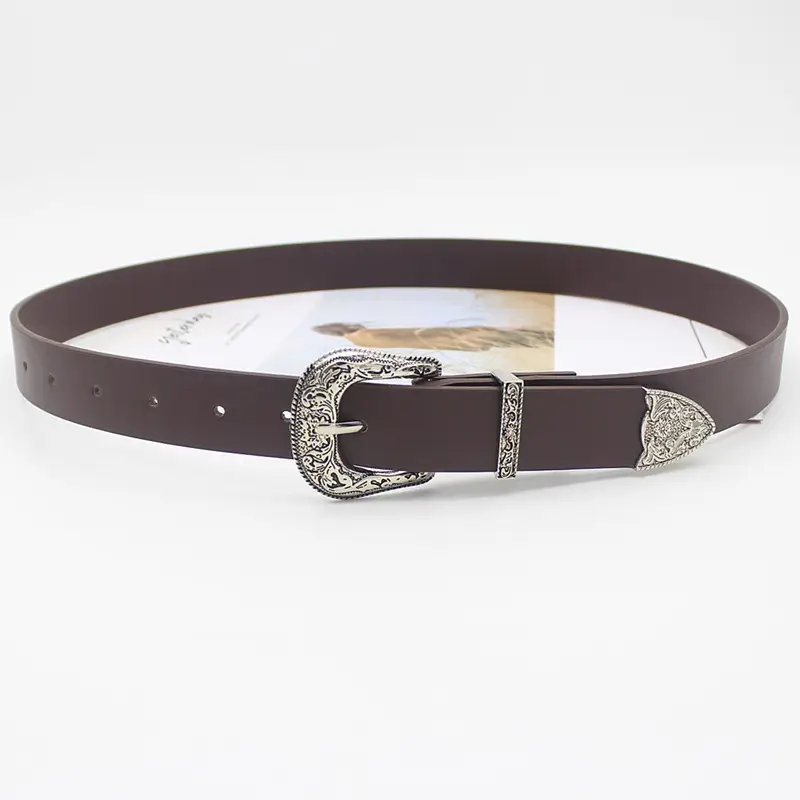 Women's European Belt Antique Buckle Single Head Double Buckle - Image 3