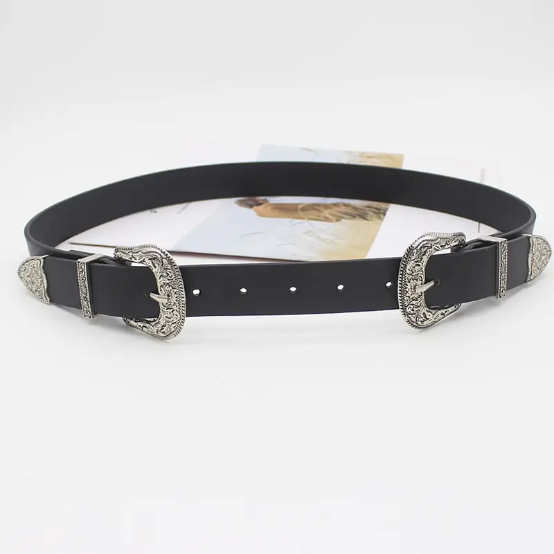 Women's European Belt Antique Buckle Single Head Double Buckle - Image 5