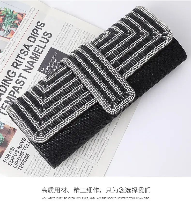 Black Rhinestone Crossbody Bag for Women — feature 7