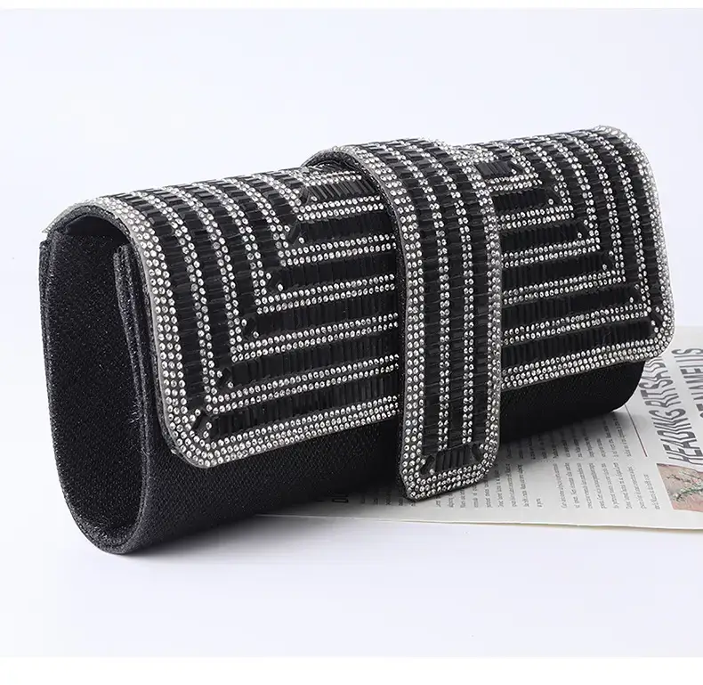 Black Rhinestone Crossbody Bag for Women — feature 9
