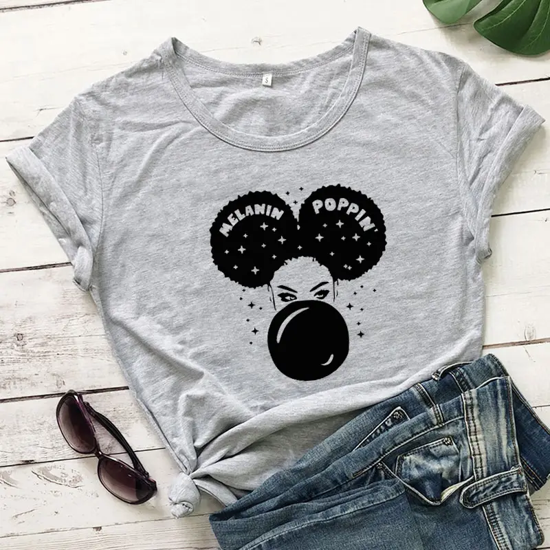 Melanin Popin T-Shirt Green Short Sleeve - Image 3