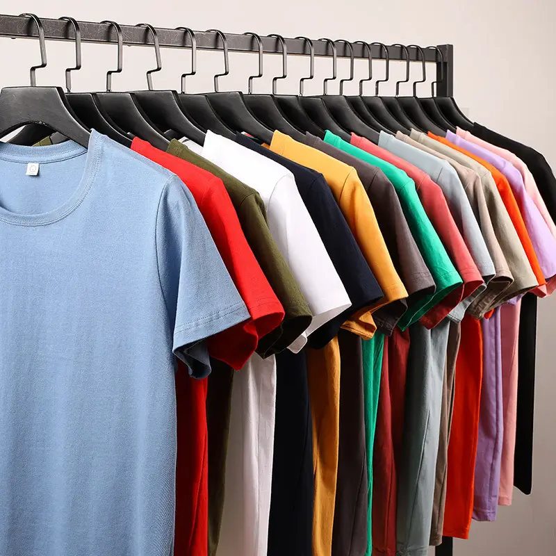 White Round Neck Short Sleeve T-Shirt for Men - Image 19