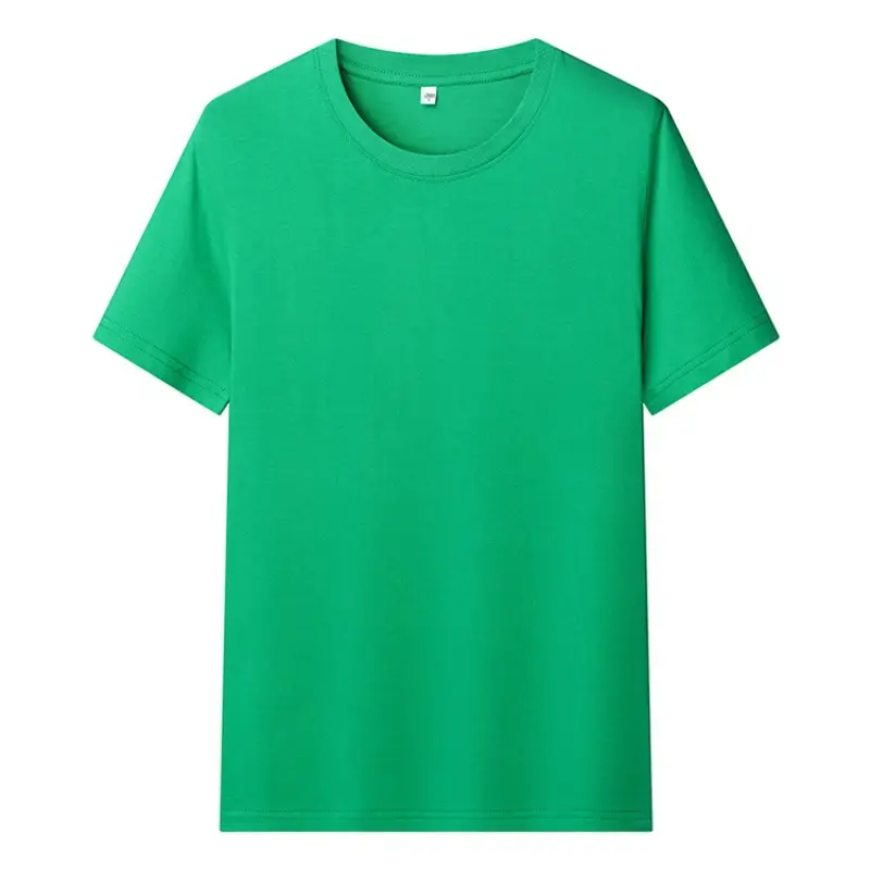 White Round Neck Short Sleeve T-Shirt for Men - Image 17
