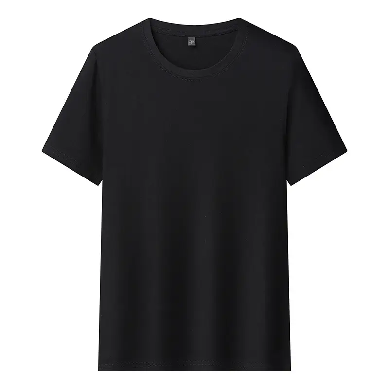 White Round Neck Short Sleeve T-Shirt for Men - Image 2