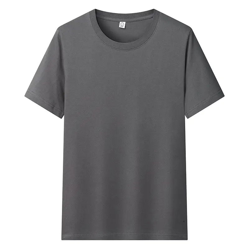 White Round Neck Short Sleeve T-Shirt for Men - Image 3