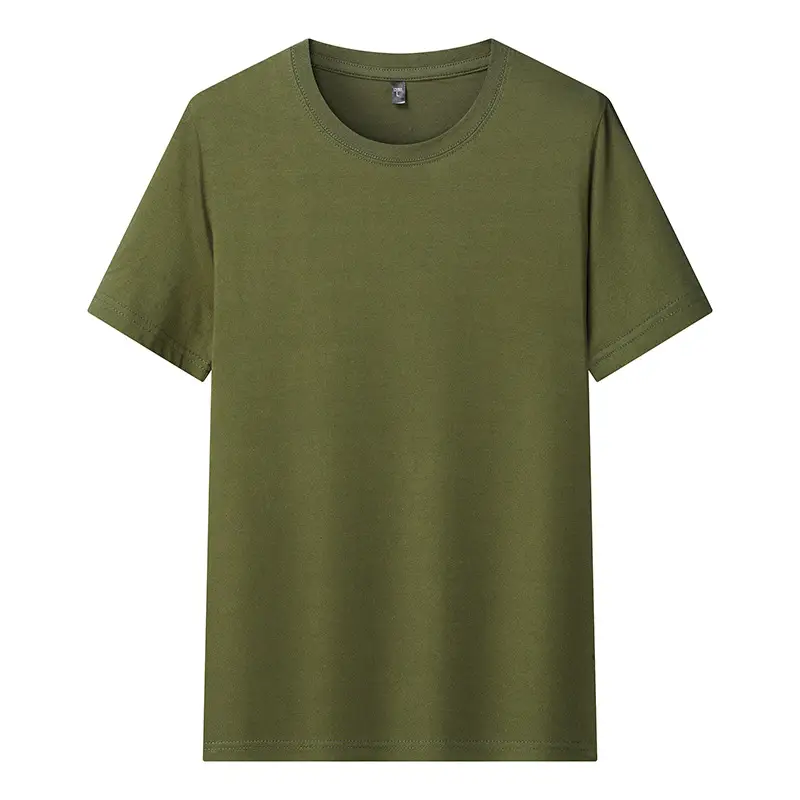 White Round Neck Short Sleeve T-Shirt for Men - Image 7