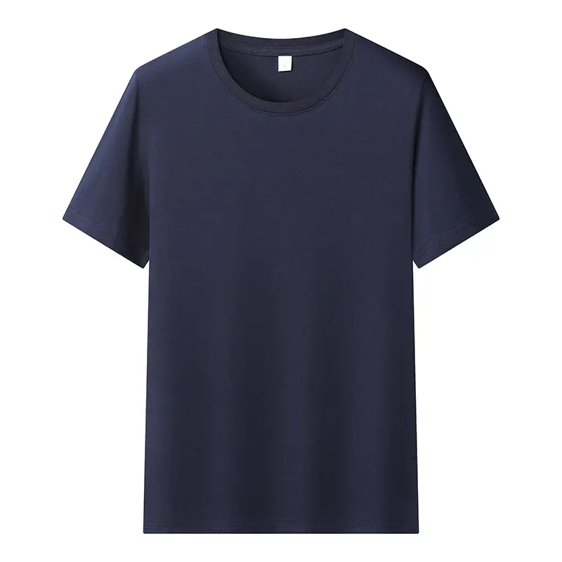 White Round Neck Short Sleeve T-Shirt for Men - Image 8