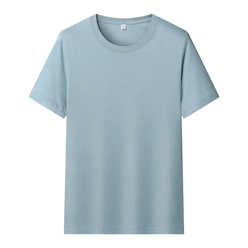 White Round Neck Short Sleeve T-Shirt for Men - Image 9