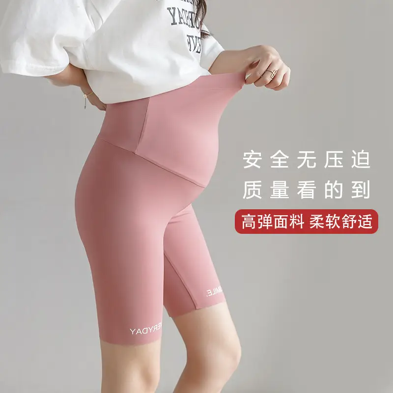 Pregnant Women's Black Belly-Dragging Leggings Slim Fit - Image 8