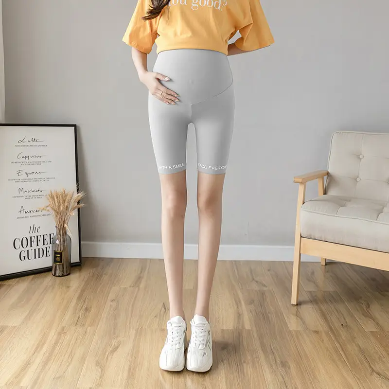 Pregnant Women's Black Belly-Dragging Leggings Slim Fit - Image 4