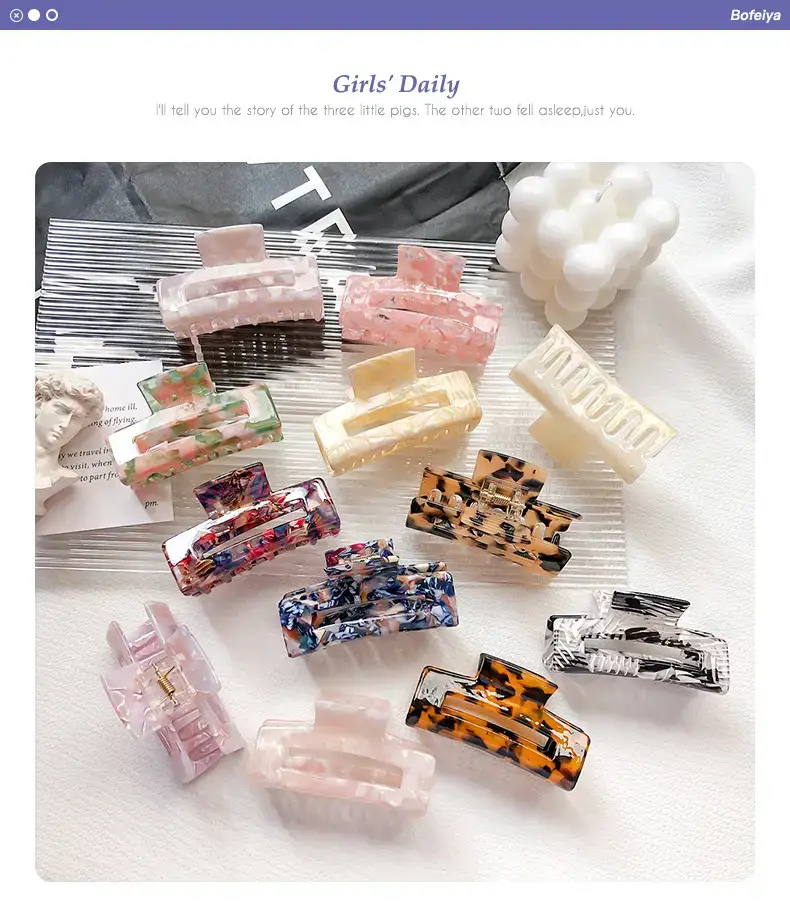 Elegant Square Hair Grab Clip for Women — feature 4