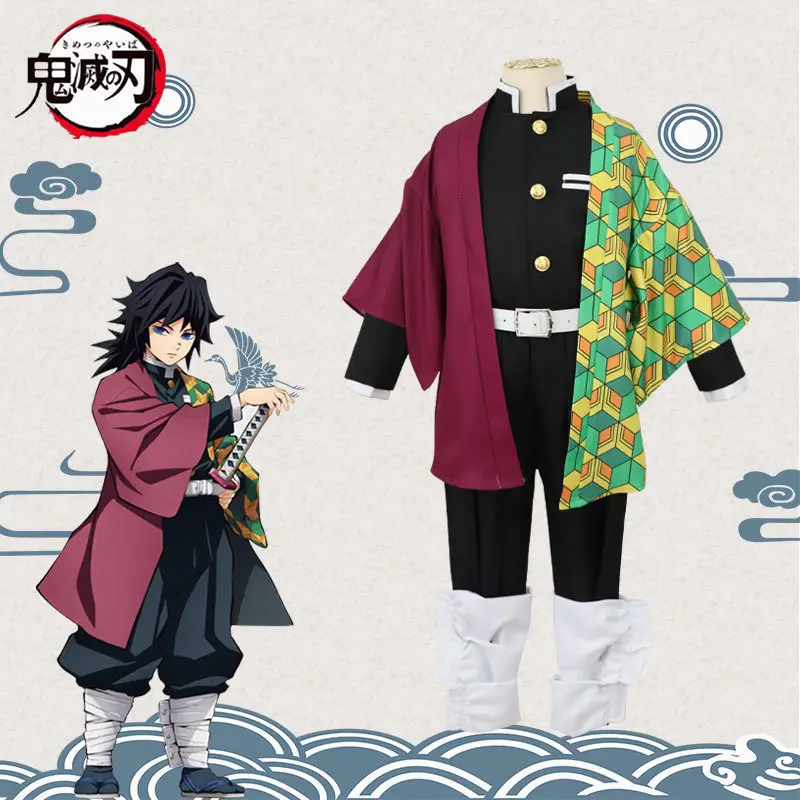 Kimetsu No Yaiba Nezuko Kamado Cosplay Suit Maroon Green - Image 7