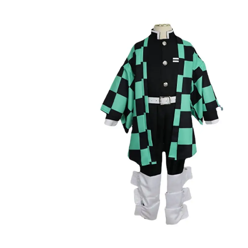Kimetsu No Yaiba Nezuko Kamado Cosplay Suit Maroon Green - Image 8