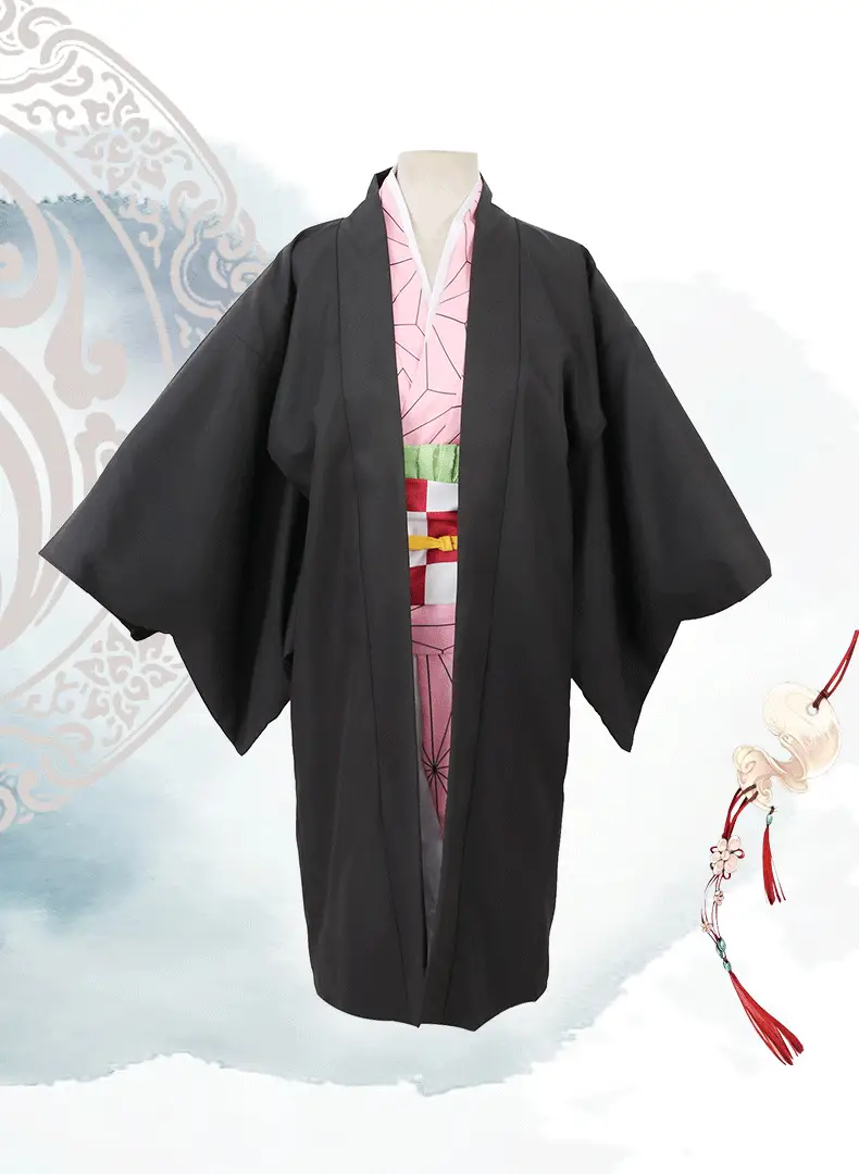 Kimetsu No Yaiba Nezuko Kamado Cosplay Suit Maroon Green — feature 24