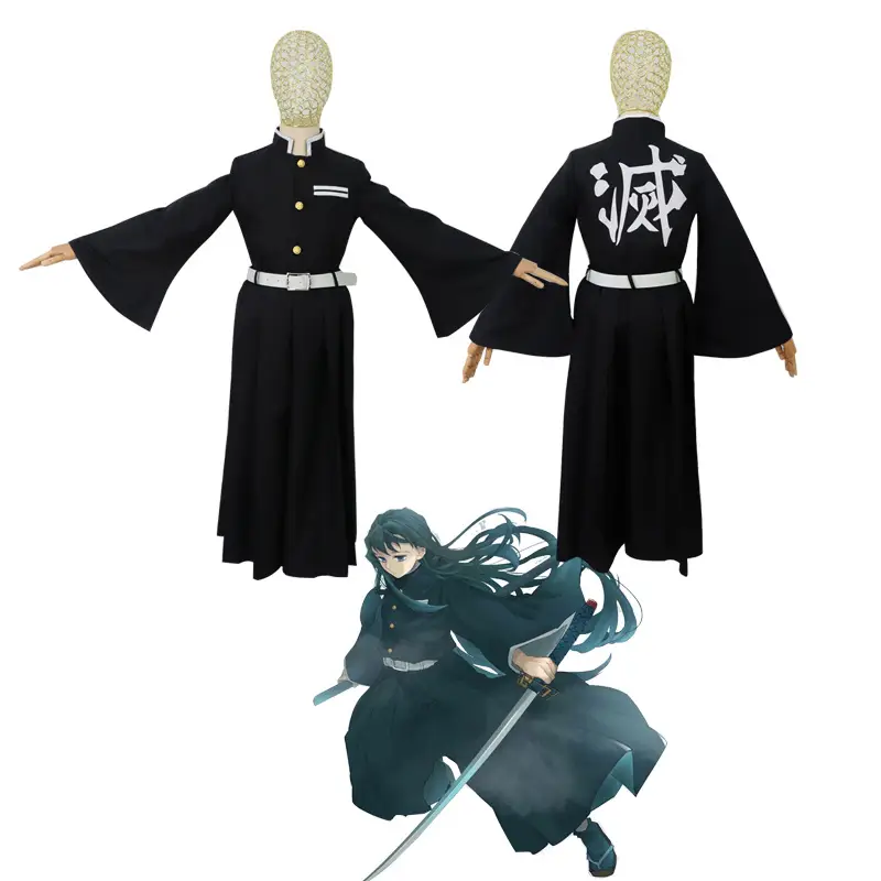 Kimetsu No Yaiba Nezuko Kamado Cosplay Suit Maroon Green — feature 40